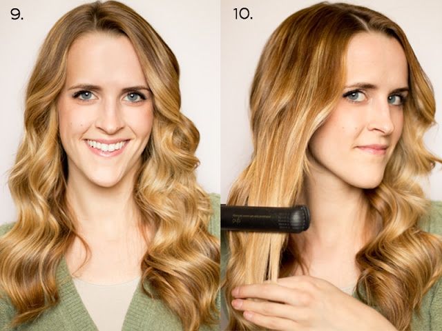 Soft Flat Iron Curls Steps 9 - 10